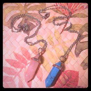 Dainty Necklaces with Stone Pendants